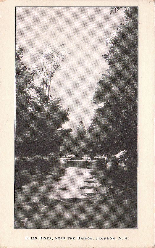  Postcard Ellis River Near the Bridge Jackson NH