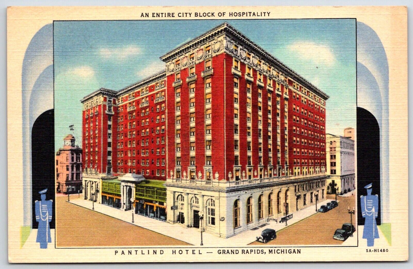 Vintage Postcard - PANTLIND HOTEL - Grand Rapids Michigan - MI