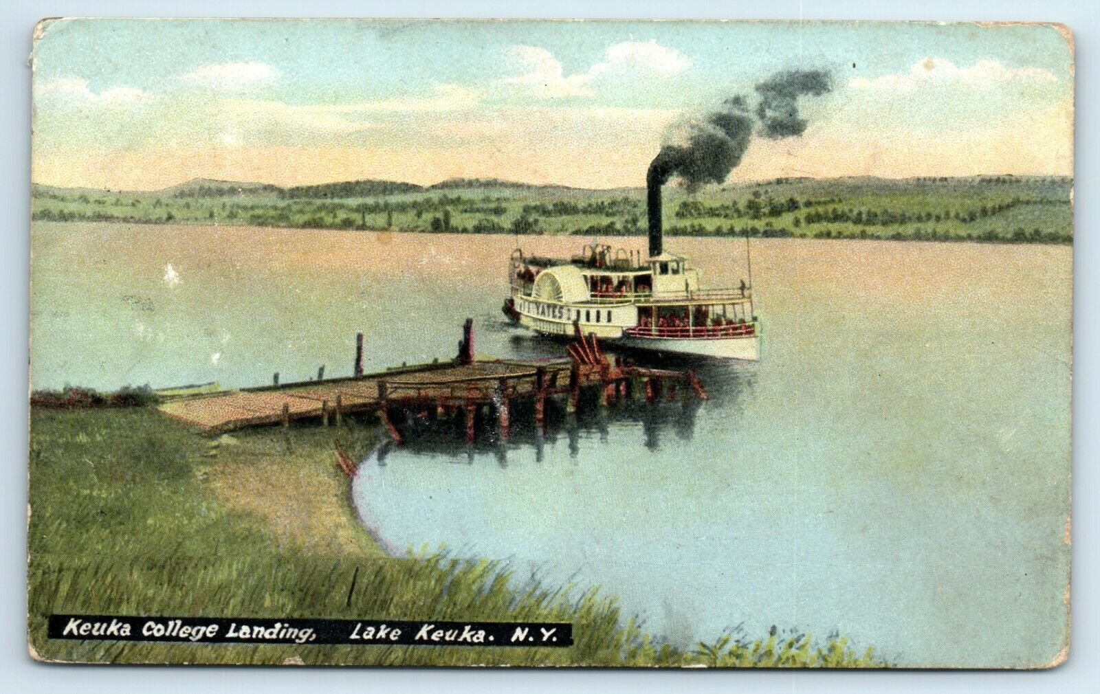 Postcard Keuka College Landing, Lake Keuka NY H98