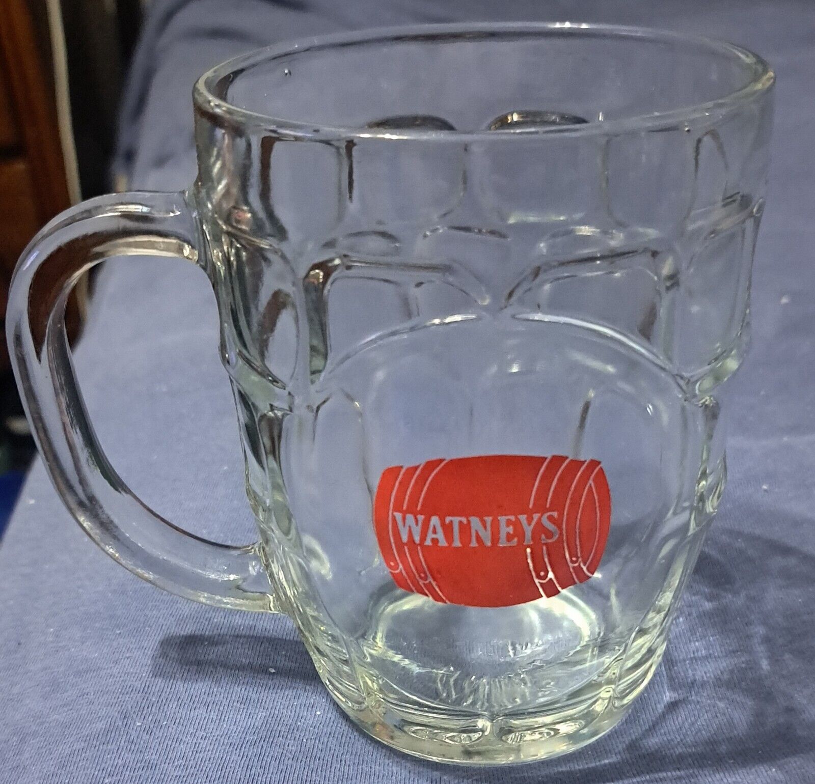 Vintage Watneys Red Barrel 16oz Dimpled Beer Mug