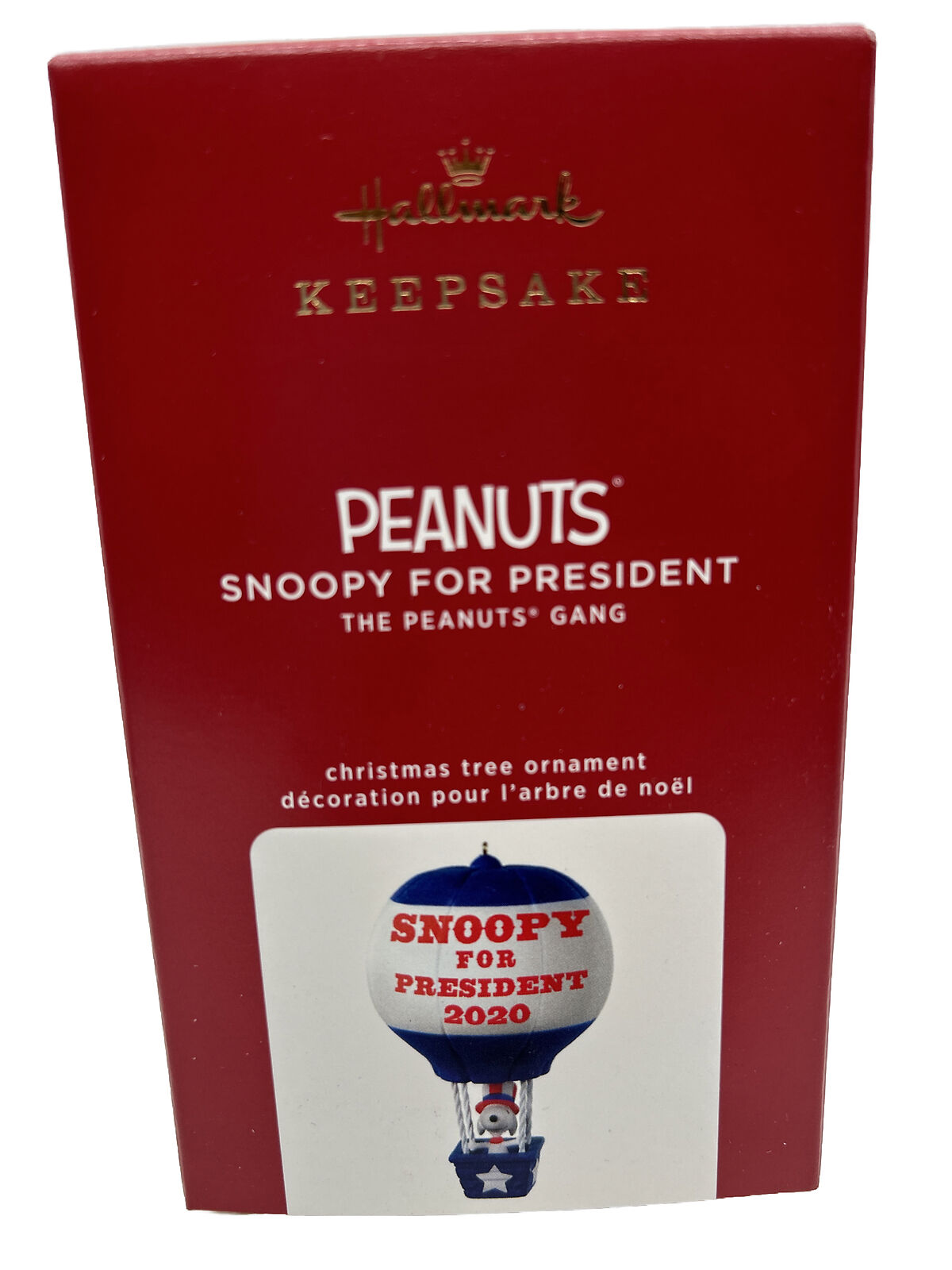 2020 Hallmark Keepsake Peanuts Snoopy for President Christmas Tree Ornament NIB