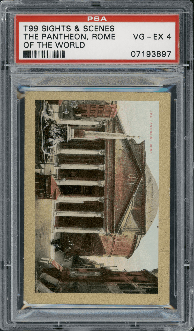 1911-12 T99 The Pantheon, Rome Pan Handle Scrap Sights and Scenes PSA 4