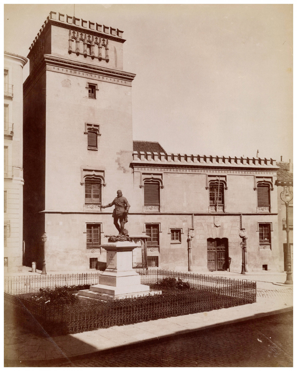 Spain, Madrid, Torre de los Lujanes Vintage print, Albumin Print 29x23 