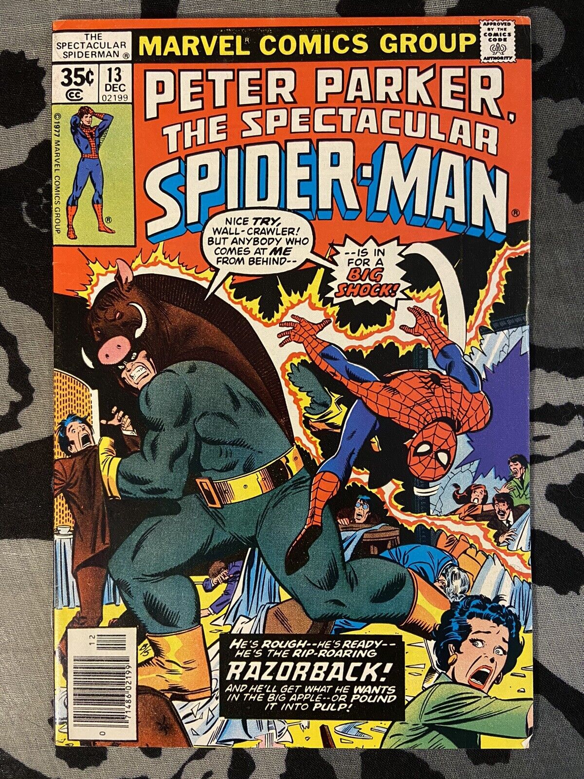 PETER PARKER THE SPECTACULAR SPIDER-MAN #13 (1977) 1st APPEARANCE OF RAZORBACK