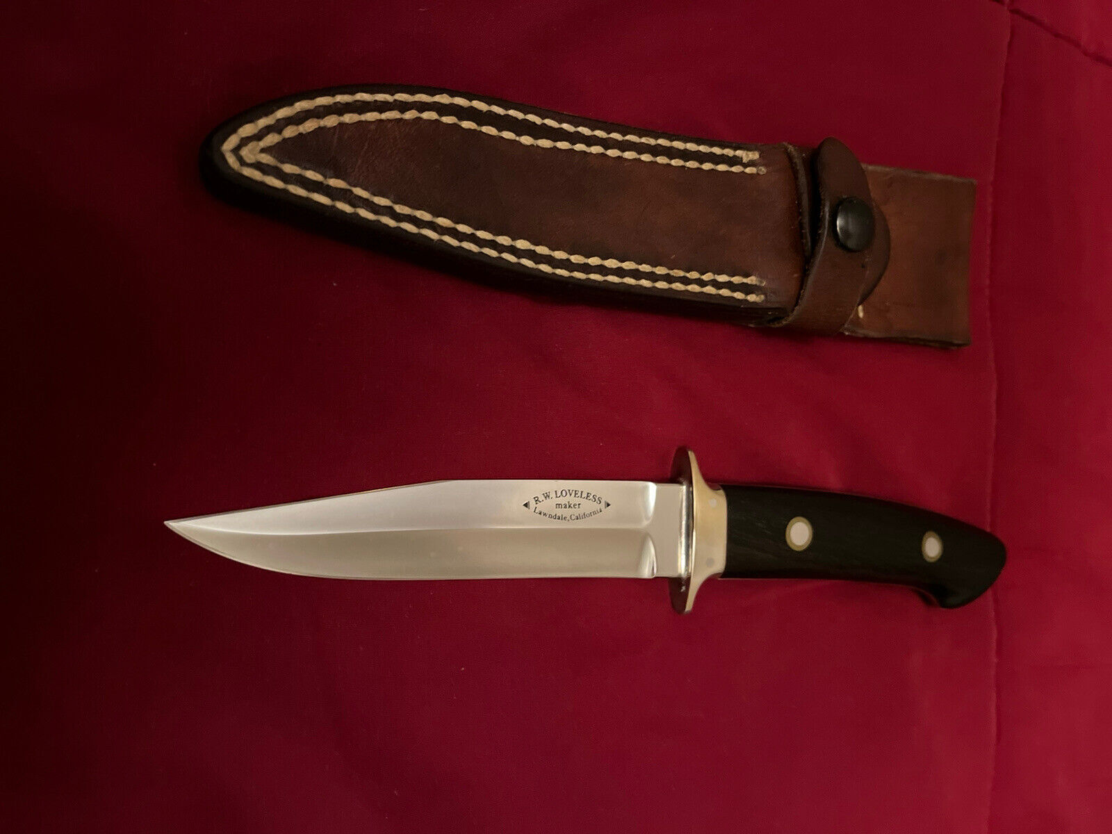 RW. Loveless Custom Maker Lawndale, California Boot Knife-Sheath-Rare