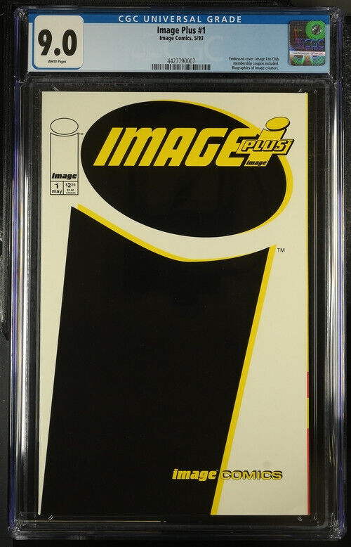 Image Plus#1*CGC GRADE 9.0 VF/NM*W. PAGES*Embossed cover*Artist J Scott Campbell