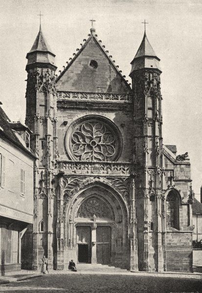 OISE. Compi�gne. Eglise St- Andr� 1895 old antique vintage print picture