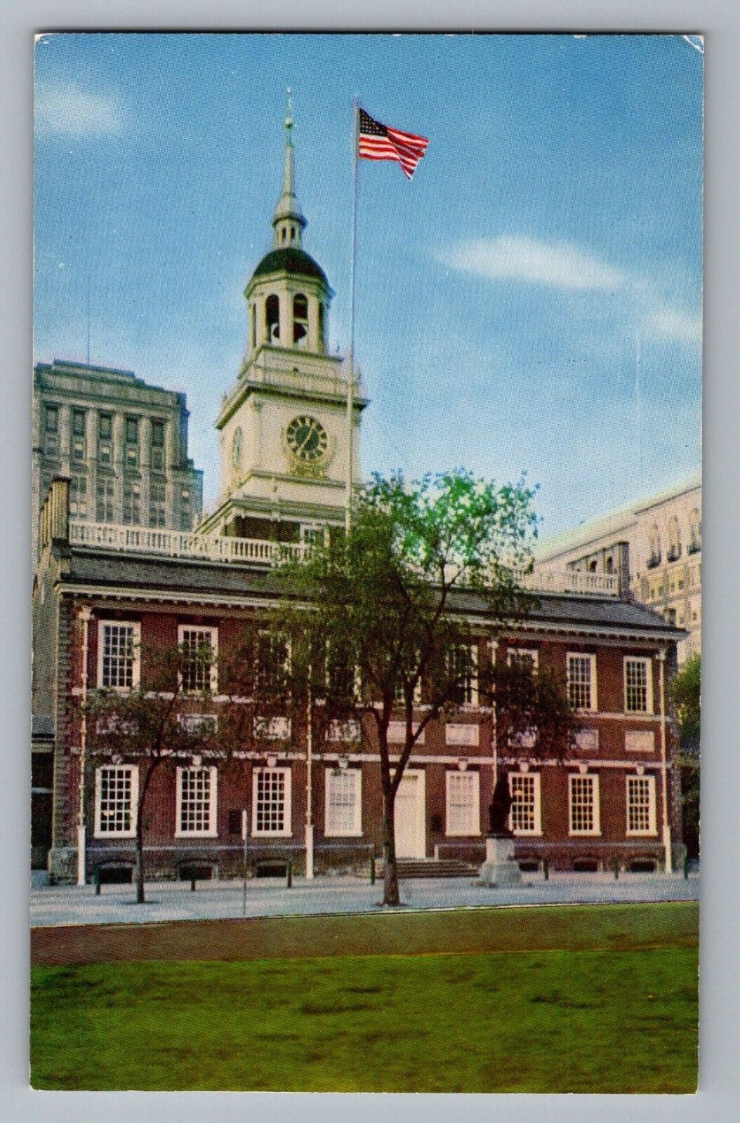 Philadelphia Pennsylvania PA Independence Hall Postcard 1950s