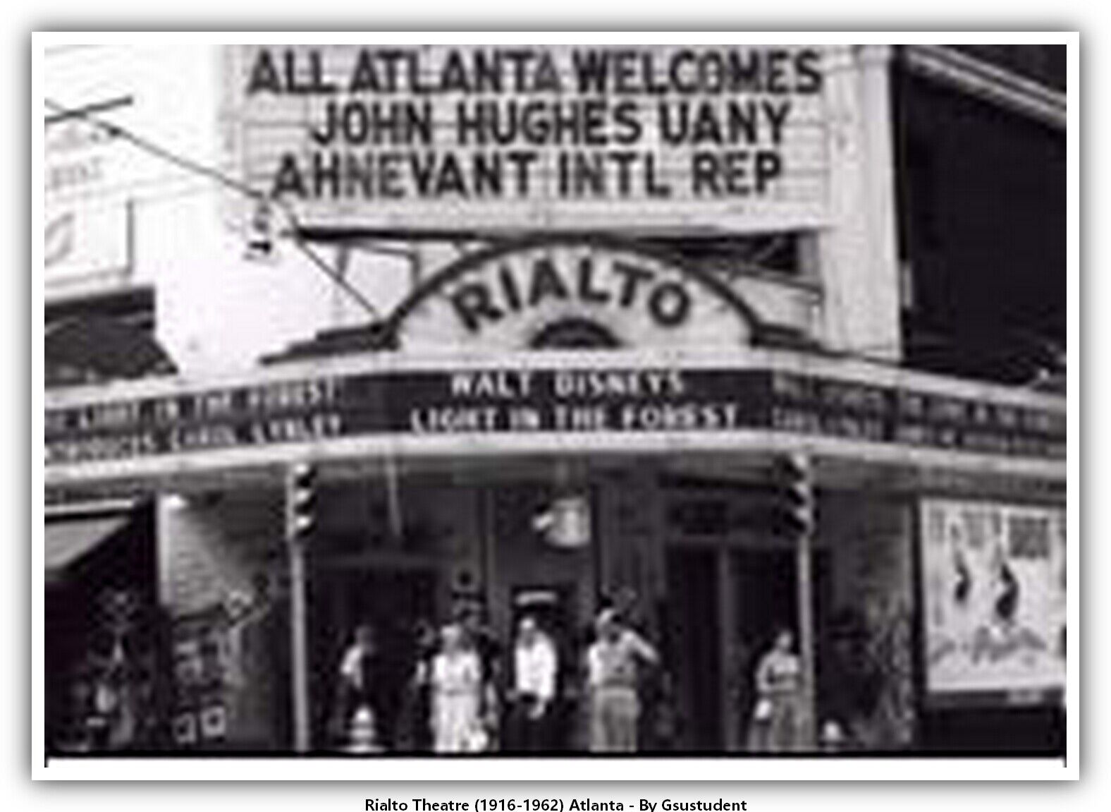 Rialto Theatre (1916-1962) Atlanta Theater Postcard