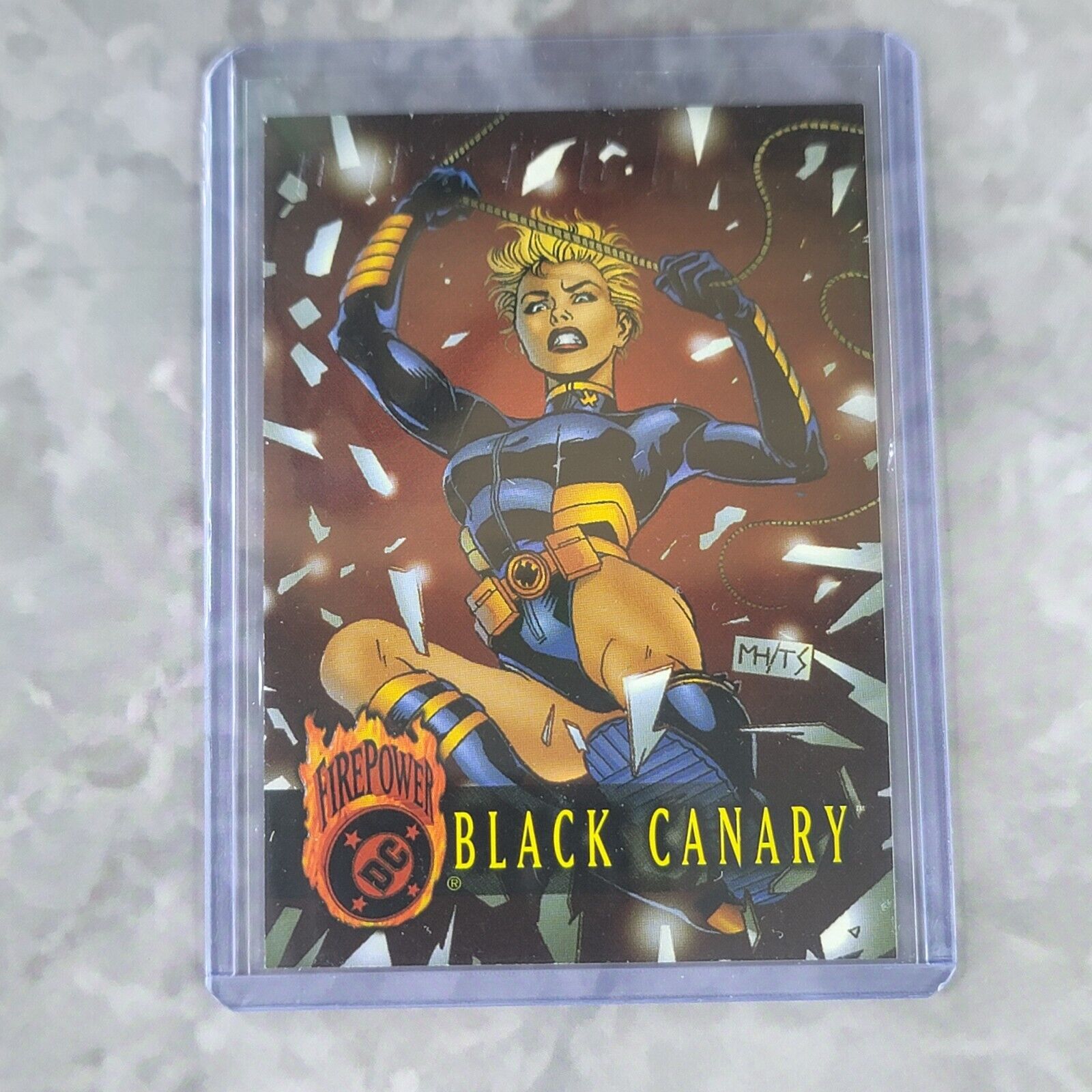 1996 Fleer/Skybox DC Firepower Outburst Embossed Card #22 Black Canary
