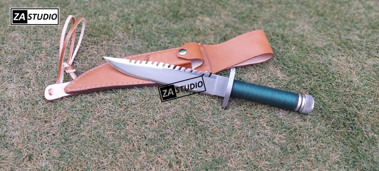 ZAS Rambo Knife First Blood Part1 Handmade Knife Tactical knife & Leather Sheath