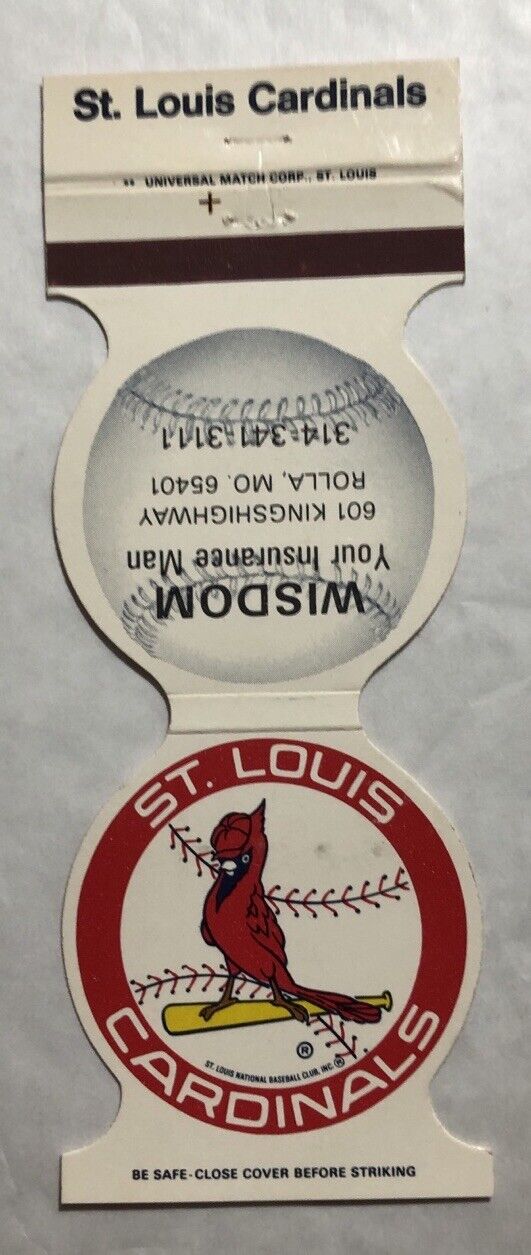 St Louis Cardinals 1985 Home Games Matchbook Cover