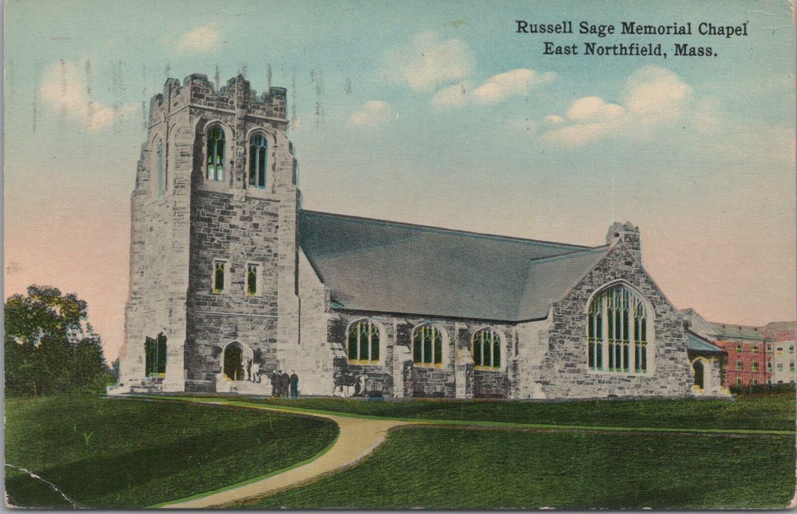 Postcard Russell Sage Memorial Chapel East Northfield MA 
