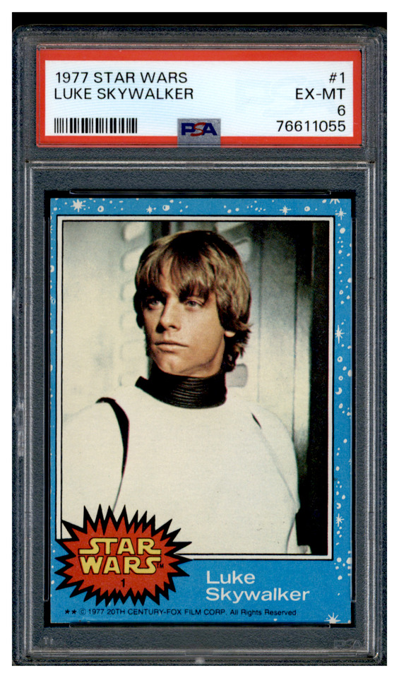 PSA # 76611055 1977 Topps Star Wars #1 Luke Skywalker PSA 6 EX-MT