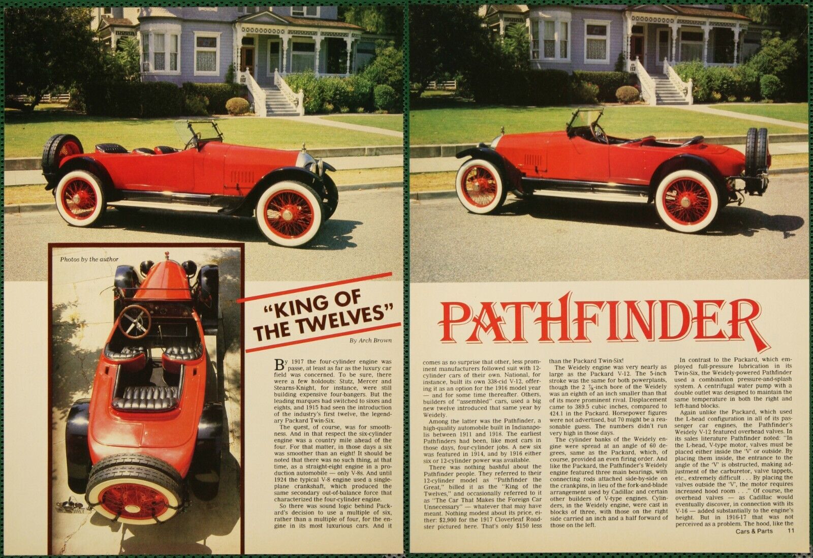 Pathfinder 1917 12 Cylinder Auto Features Vintage Pictorial Article 1985