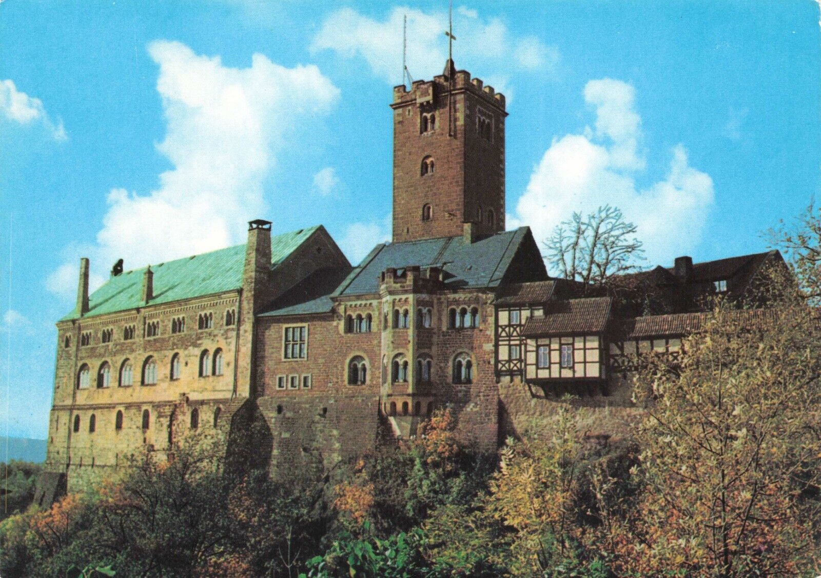 Postcard Germany Wartburg Castle Eisenach Thuringia New Testament Translation
