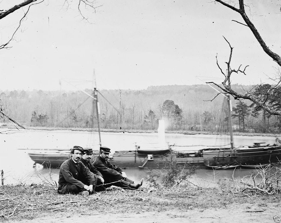 Union Federal Navy Officers USS Kansas gunboat 1865 New 8x10 US Civil War Photo