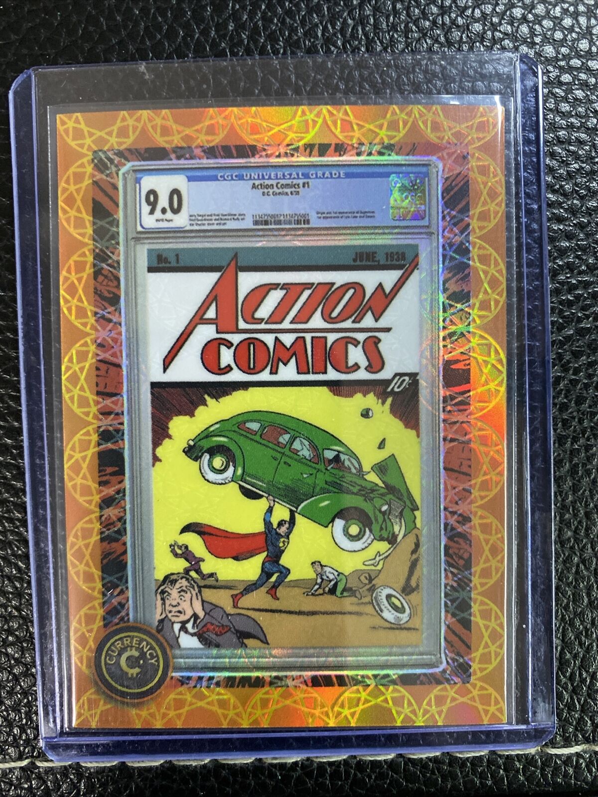 CARDSMITHS Currency S2 #39 ACTION COMICS #1 BERYL Gemstone REFRACTOR 050/149 USA