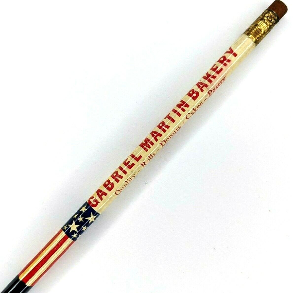 c1950s Minneapolis Gabriel Martin Bakery Advertising Pencil US American Flag G31
