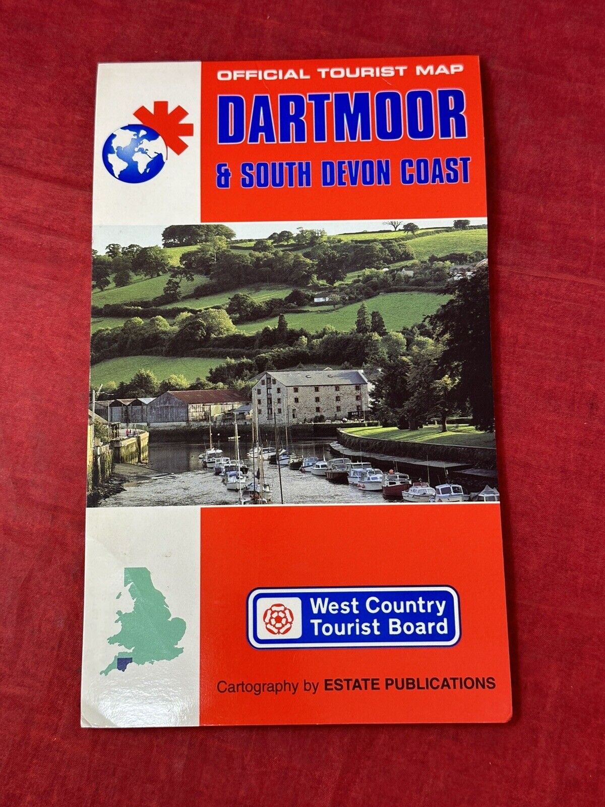 Dartmoor & South Devon Coast Folded VTG Tourist Road Map Great Britain