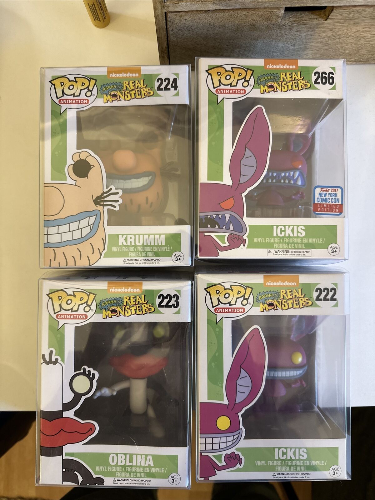 Ahh Real Monsters Funko Pop Set Complete- New In Box with Extra Ickes #266