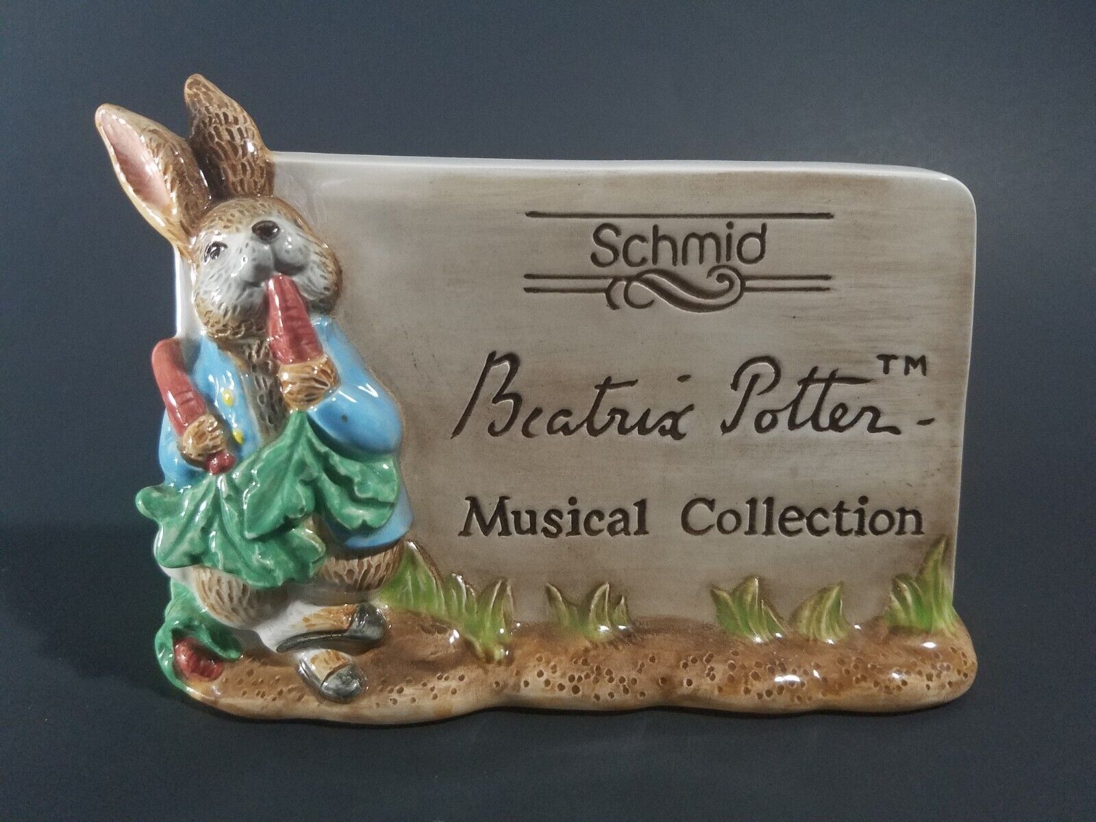 Schmid Beatrix Potter Figurine Musical Collection Dealer Advertising Sign