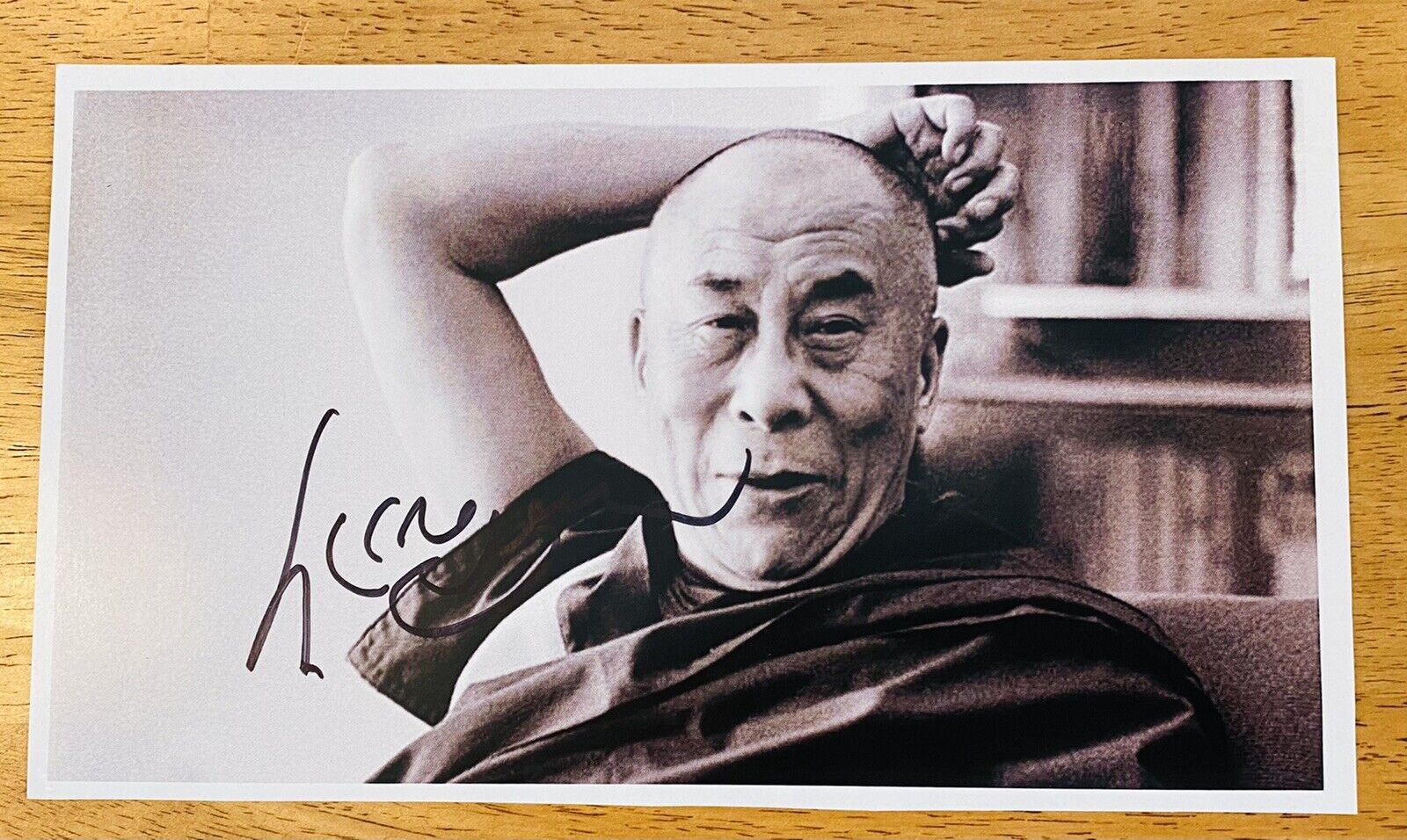 Dalai Lama Signed Autographed 5 x 8.5 Photo Full JSA Letter Tibet 14th