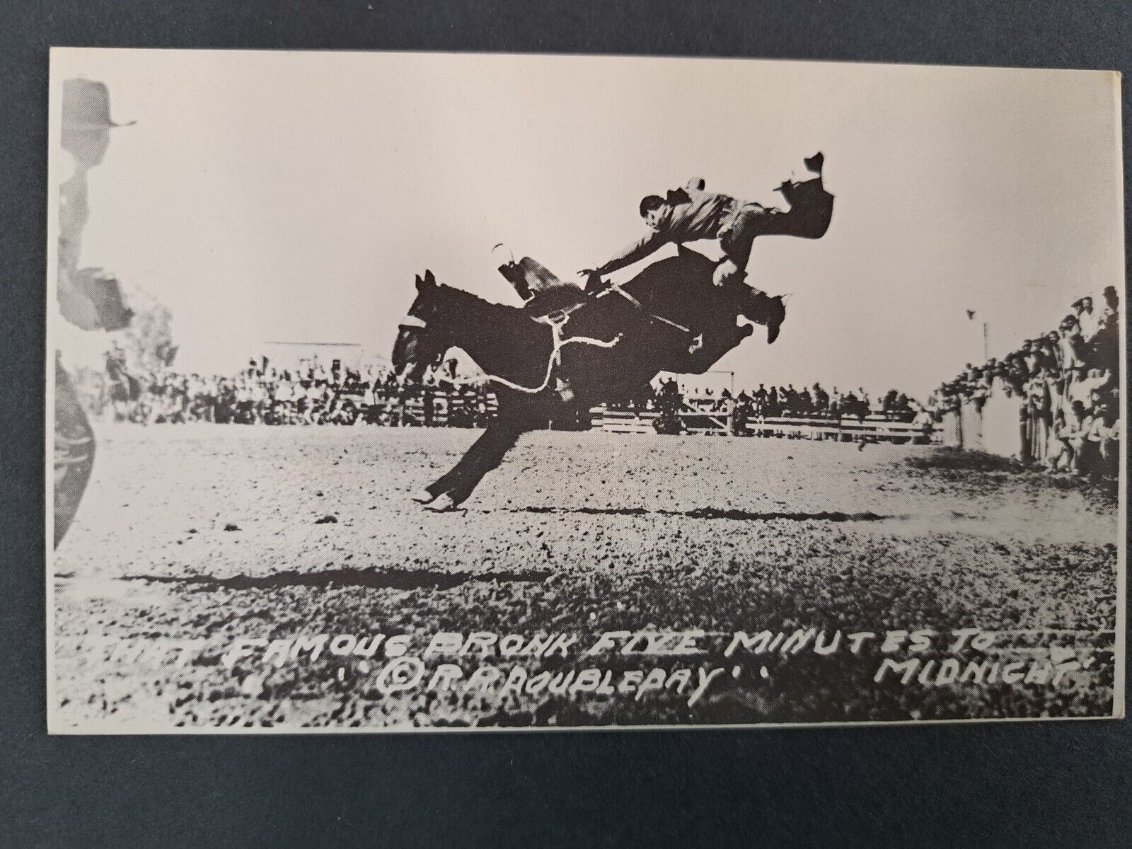 Famous Bucking Bronk Five Minutes to Midnight Postcard R.R. Doubleday