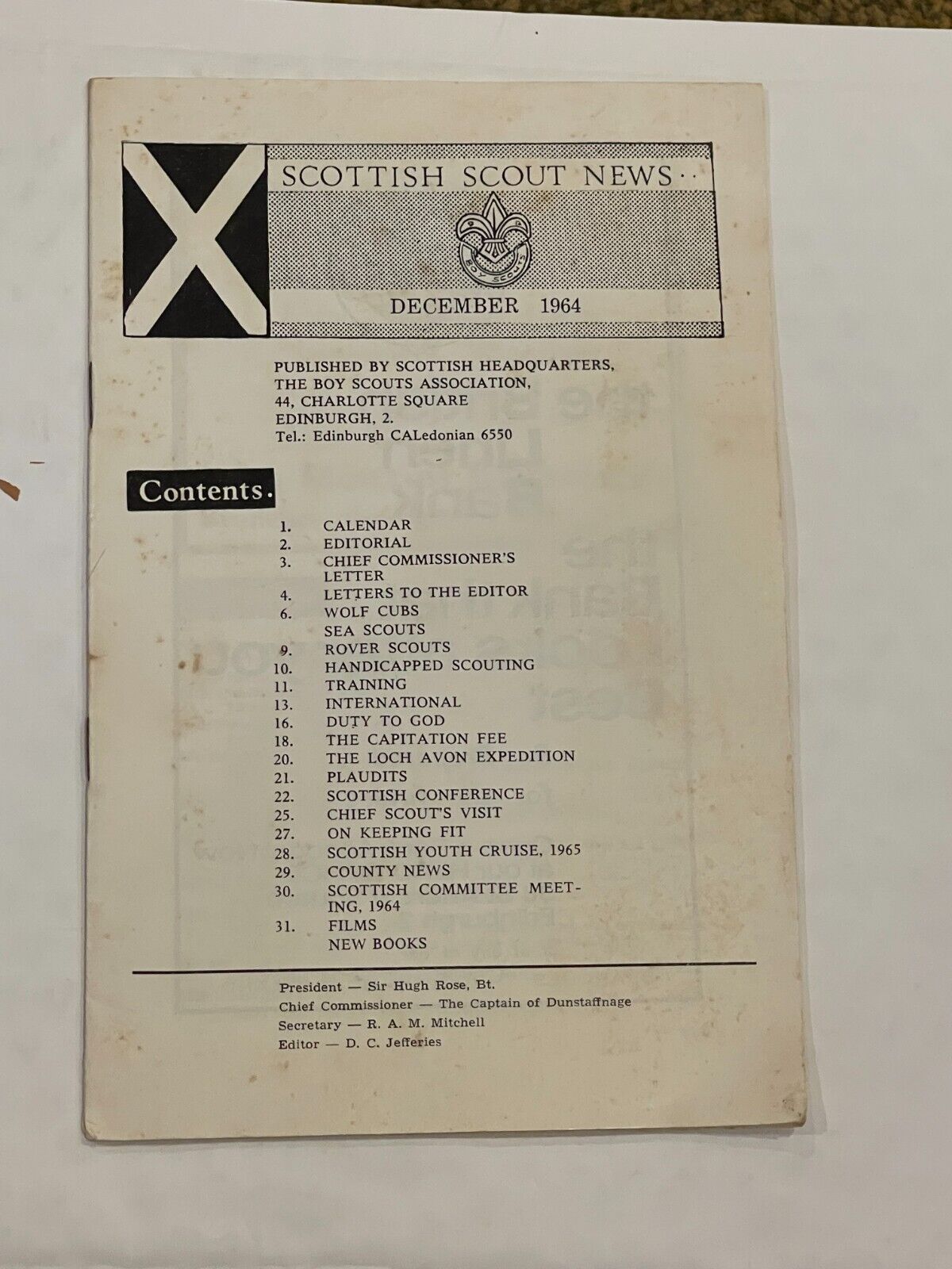 Scottish Scout News December 1964 pamphlet