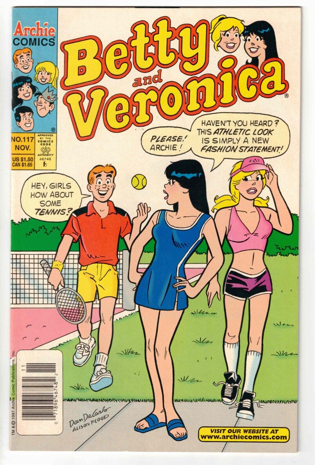 BETTY AND VERONICA #117 1997 NICE HOT LEGS CHEESECAKE COVER VFN/NM