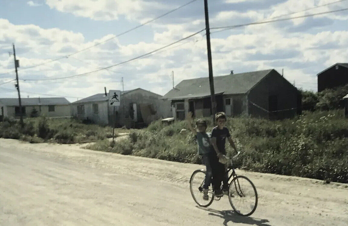 Vintage Photo Slide 1988 Boys Bike Moosonee