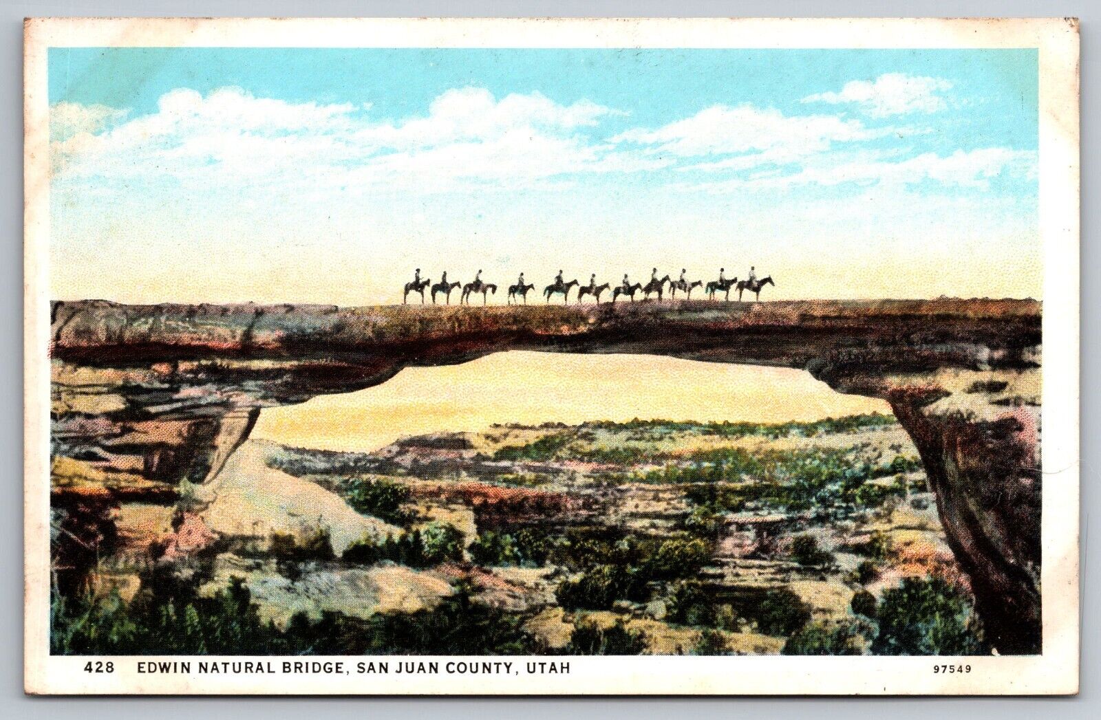 Edwin Natural Bridge, San Juan County, Utah Postcard