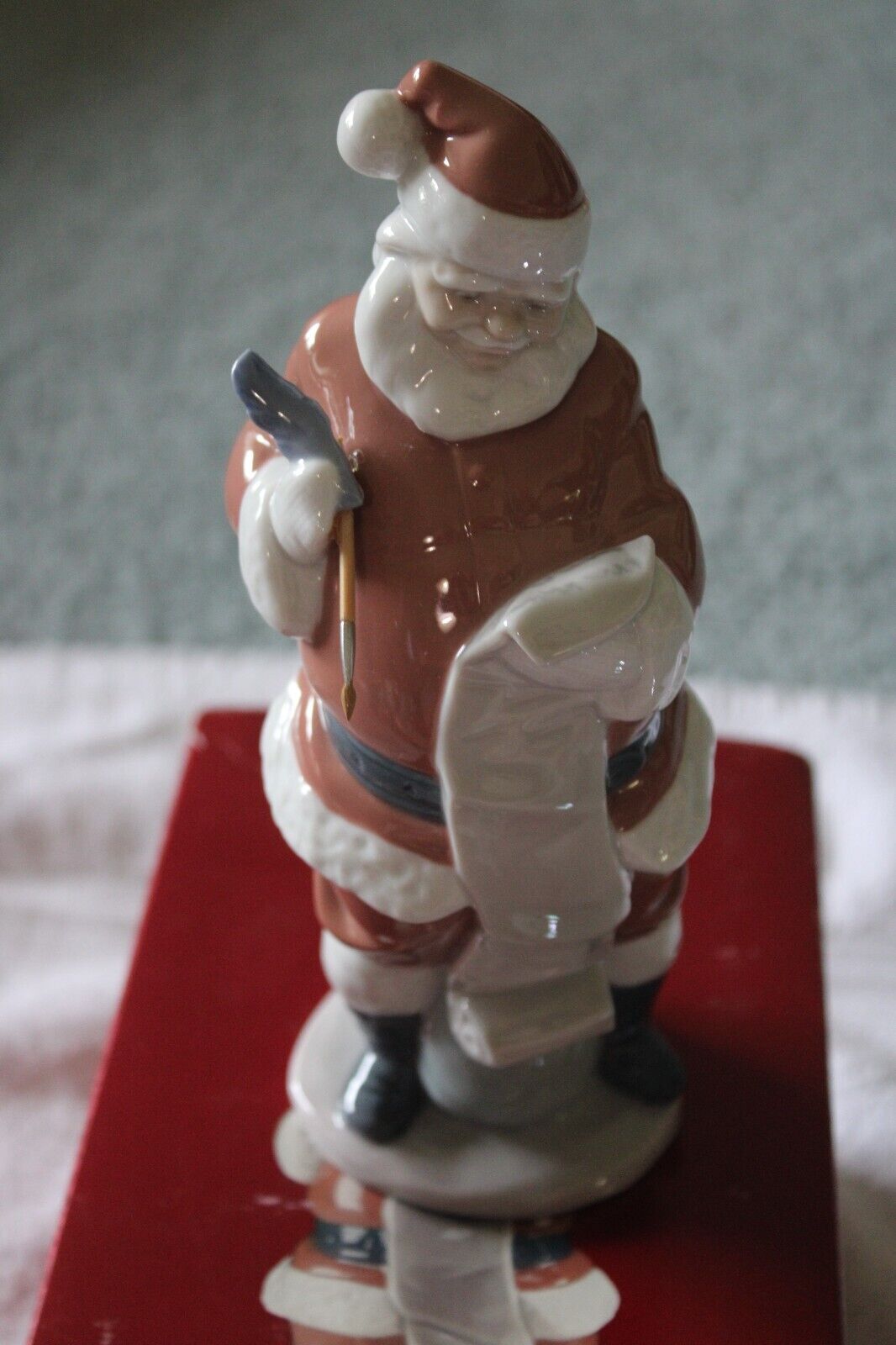 LLADRO 6657 SANTA\'S LIST Porcelain Christmas Figurine Millennium 1999 QWK SHIP