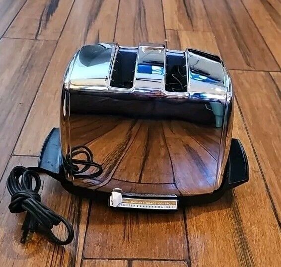 Vintage Sunbeam Model AT W Auto Drop Radiant Controlled 2 Slice Toaster Works