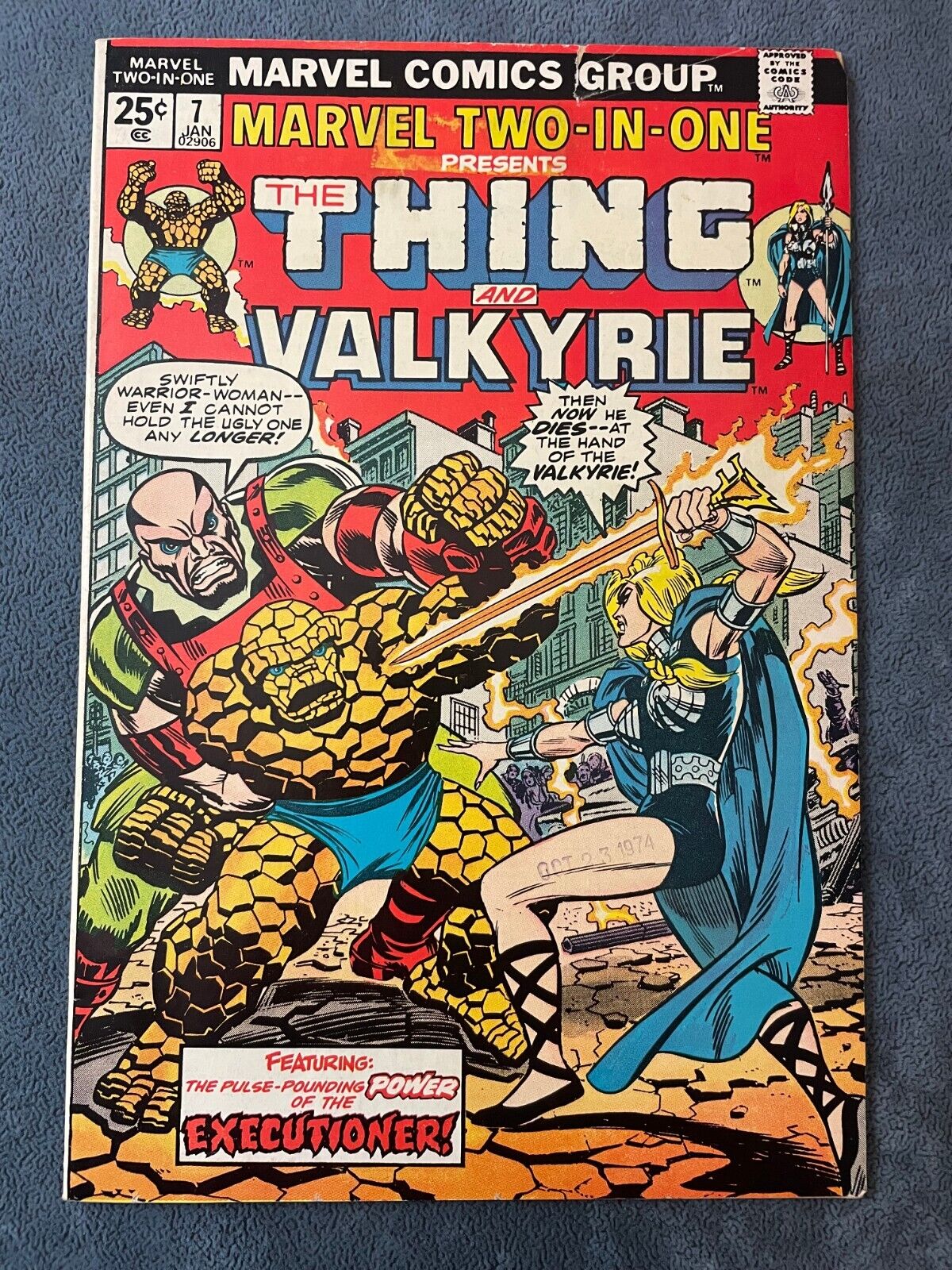 Marvel Two In One #7 1974 Marvel Comic Book Thing Valkyrie Key Issue Buscema VG+