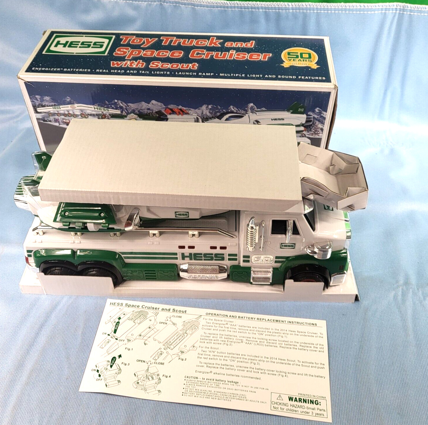2014 HESS 50th Anniversary Toy Truck and Space Cruiser With Scout TESTED