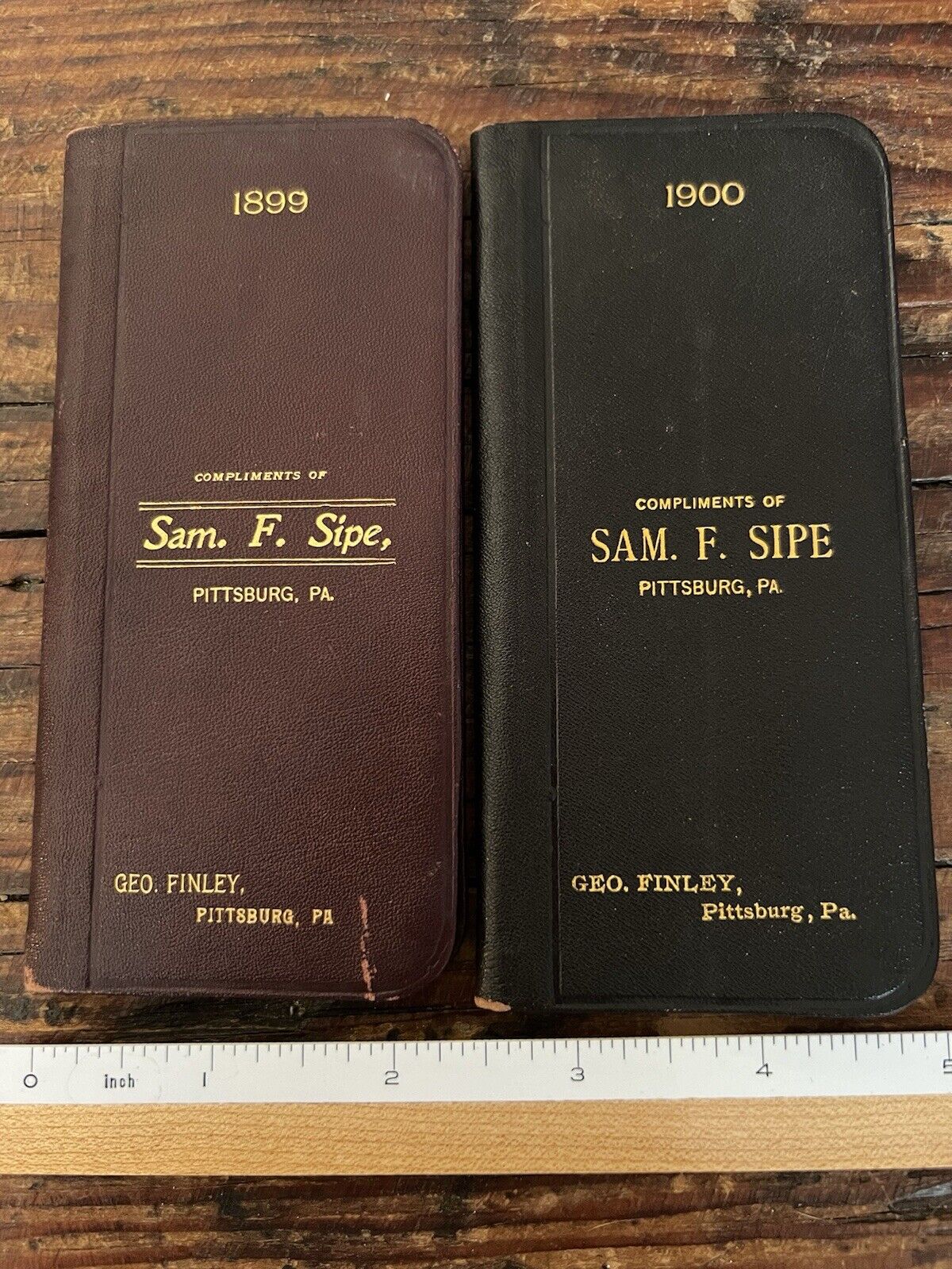 Vintage 1899 & 1900 Advertising Notepads Sam F. Sipe Co Diamonds Pittsburgh PA