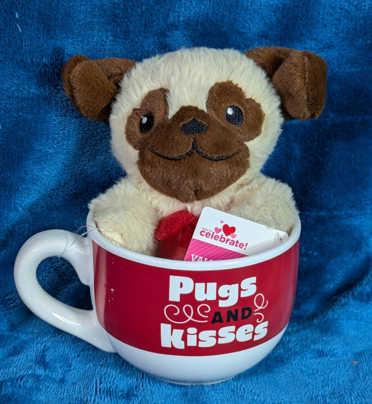 Pugs and Kisses Coffee Cup Mug by Dan Dee International LLC NWT