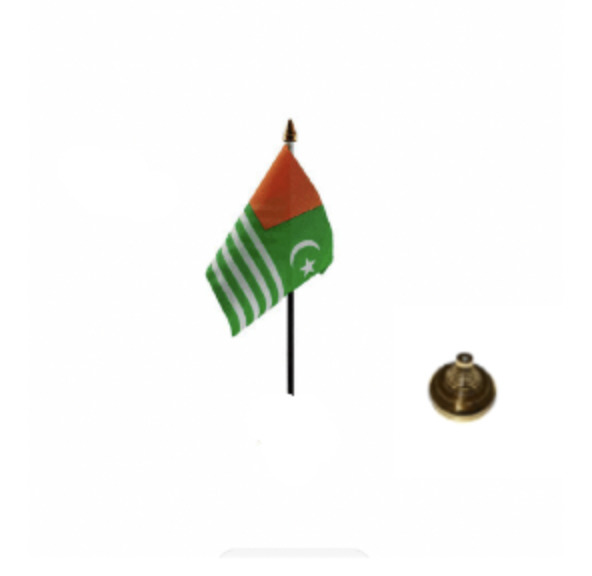 Kashmir Table Desk Flag - 10 x 15 cm National Country Hand Asia