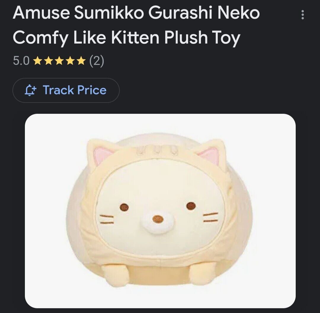 summiko gurashi plush amuze poka poka Neko medium plush roll pillow squish READ