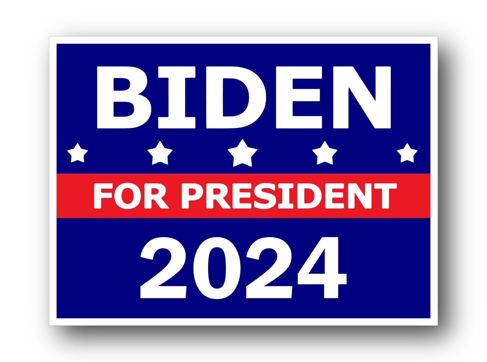 Joe Biden for President 2024 Political Campaign Yard Sign Large 24x18 with stake