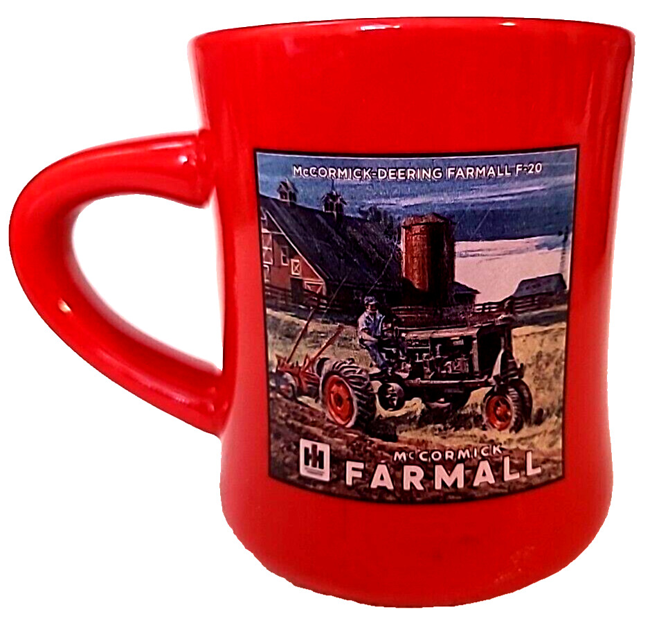 Farmall McCormick Deering Tractor Coffee Mug Red International Harvester Country