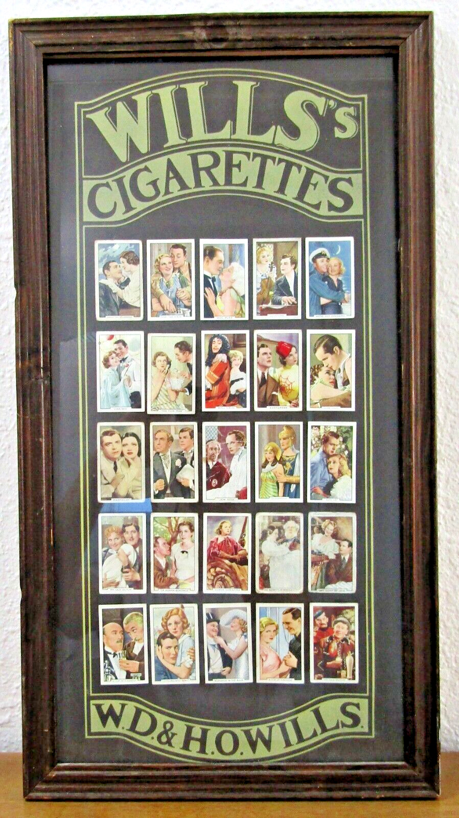 Antique Framed Will\'s Cigarettes Cards W.D. & H.O. Wills circa 1900