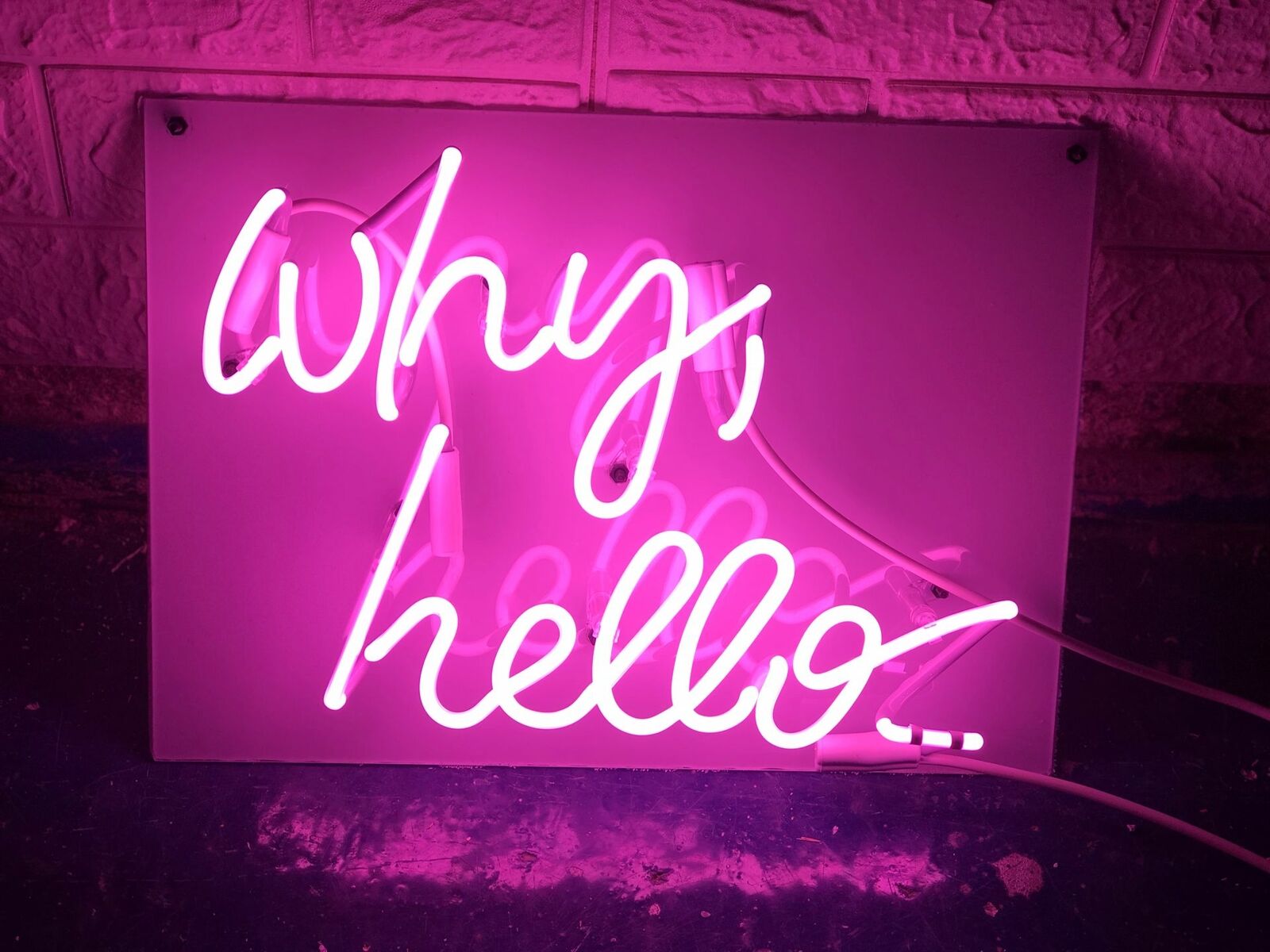 Why Hello Neon Sign Light Beer Bar Pub Wall Hanging Visual Artwork Gift 14
