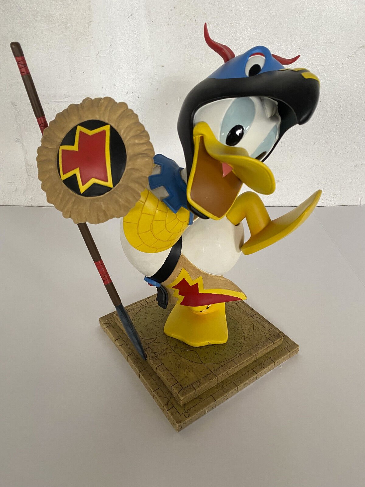 Donald Duck in Aztec Ceremonial Dancing Costume Disney Figurine Big Fig RARE