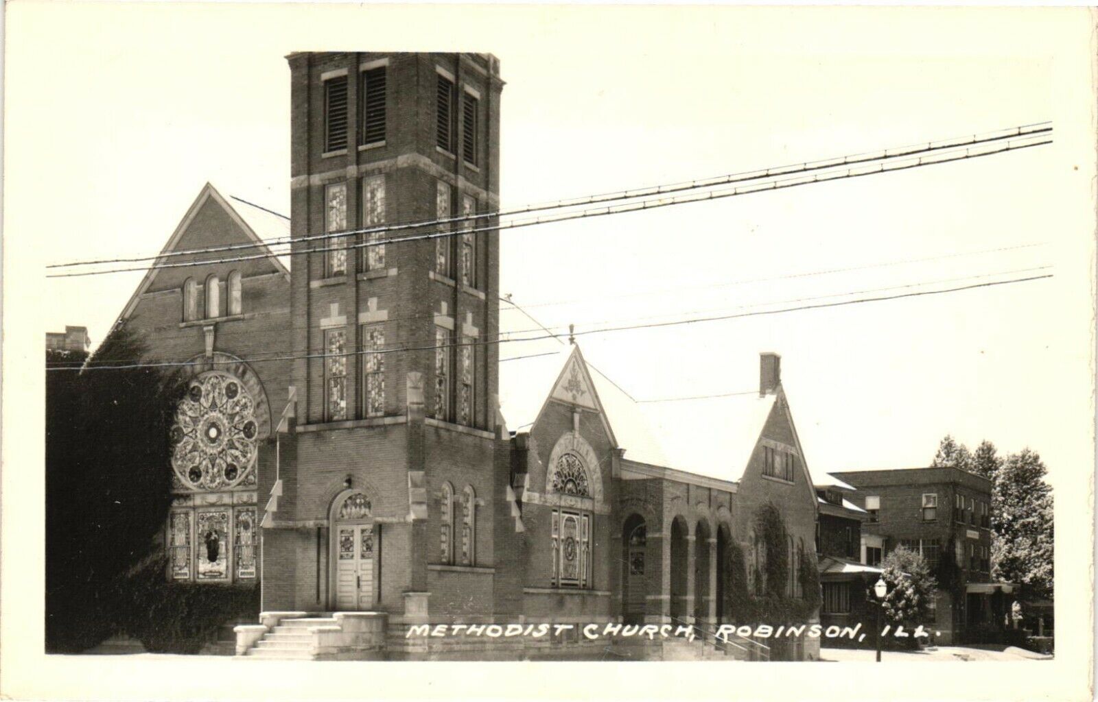 Vintage Postcard- Methodist Church, Robinson, IL. Unposted 1904. Real Photo