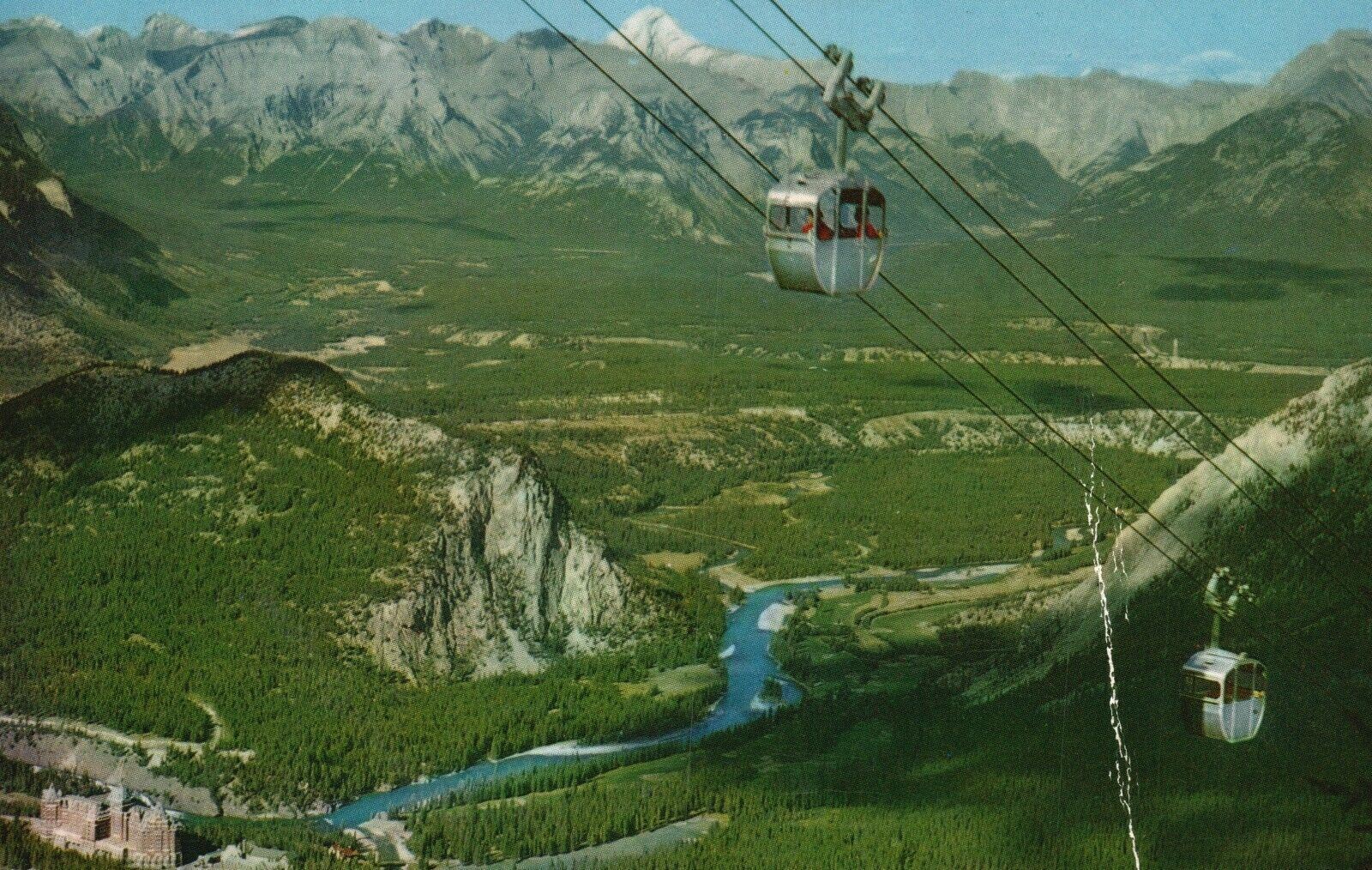 Bow Valley Canada, 1964 Banff Sulphur Mountain Gondola Lift, Vintage Postcard