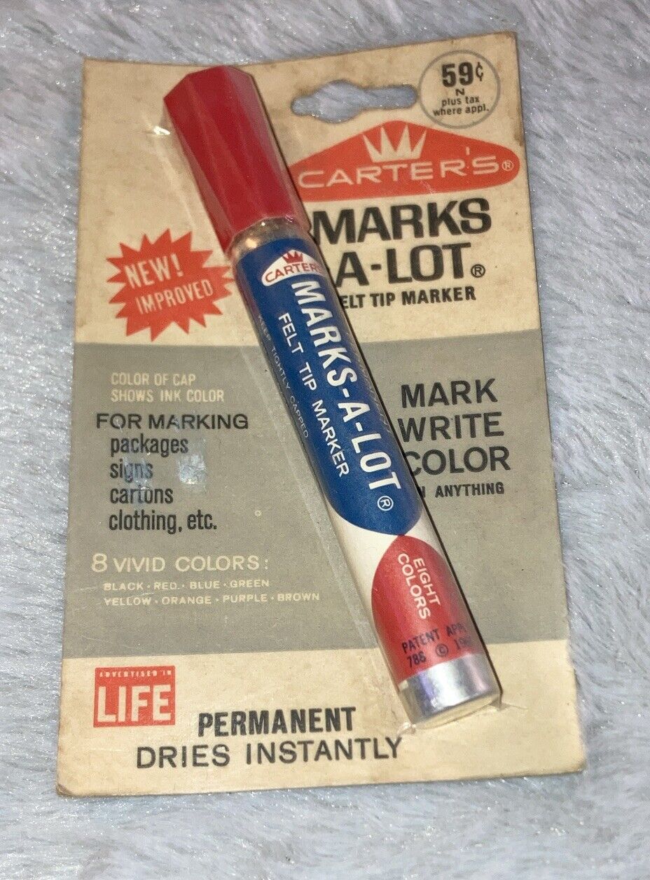 Vintage Carter’s Marker 1967 Large Red ( 10 Buck Deals ) Carded Rare Pkg
