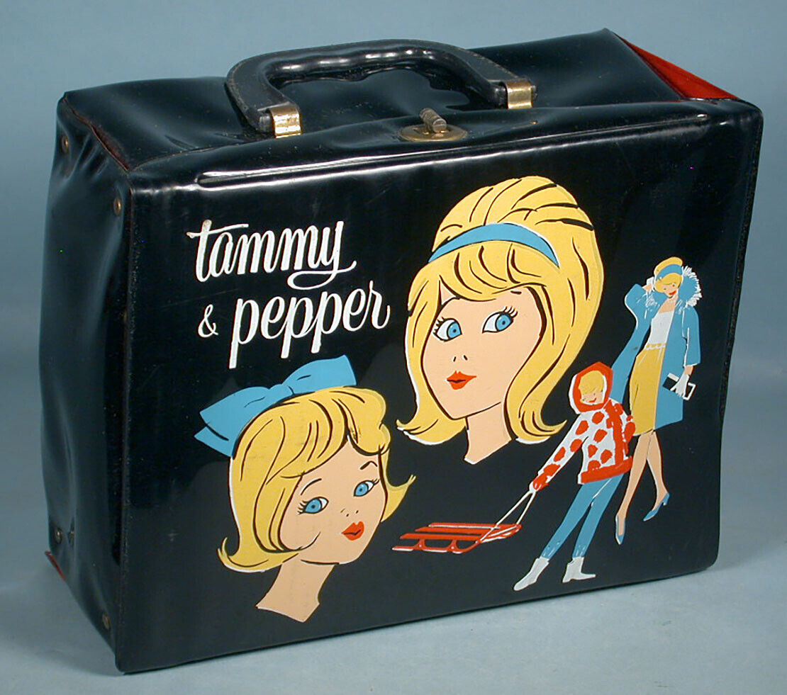 1962 Tammy & Pepper Vinyl Lunch Box Ideal Toy Corp Doll Barbie-like Aladdin Ind.