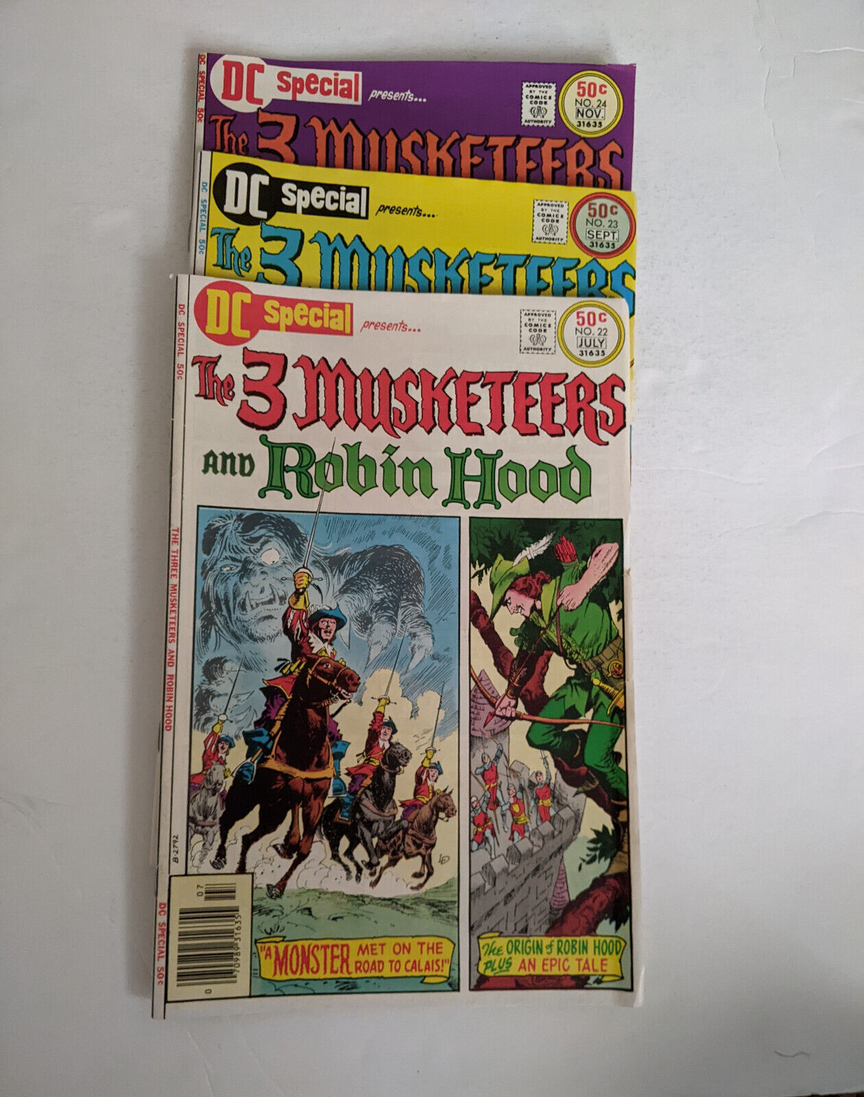 DC Special 22-24: 3 Musketeers/Robin Hood, 1976, bronze age DC Comics, NM